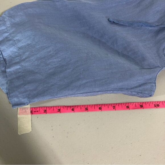 CP Shades Shorts Womens XS 100% Linen Light Blue The Hampton‎ Bermuda Pockets - Picture 8 of 12